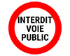 interdit de circuler sur la voie publique